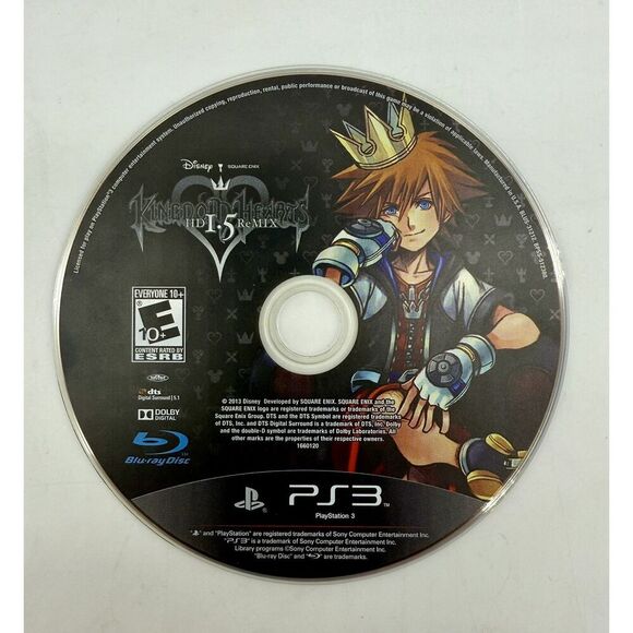 Kingdom Hearts HD‎ 1.5 Remix Playstation 3 PS3 Black Label Disc Only Tested - Picture 1 of 1
